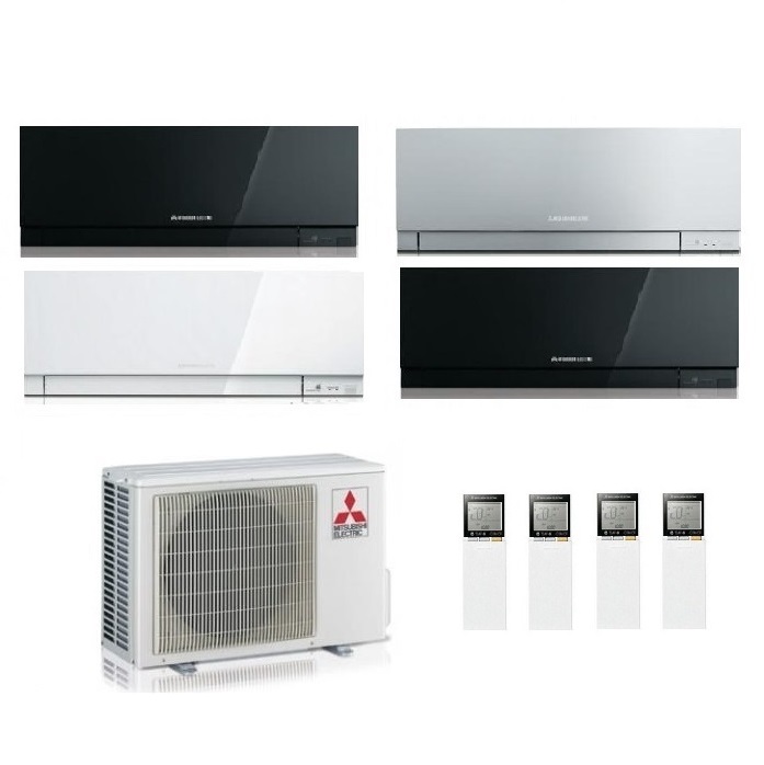 CLIMATIZZATORE CONDIZIONATORE MITSUBISHI ELECTRIC QUADRI SPLIT INVERTER KIRIGAMINE ZEN 9000+9000+12000+12000 con MXZ-4F72VF2 R-32 DISPONIBILI IN VARI COLORI - 9+9+12+12