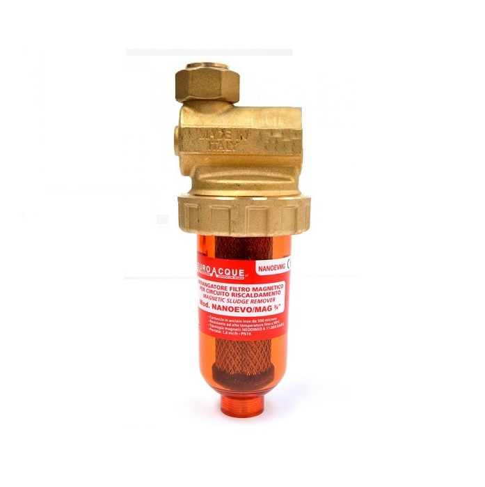 EUROACQUE FILTRO DEFANGATORE MAGNETICO SALVASPAZIO mod. NANO EVO/MAG attacchi 3/4