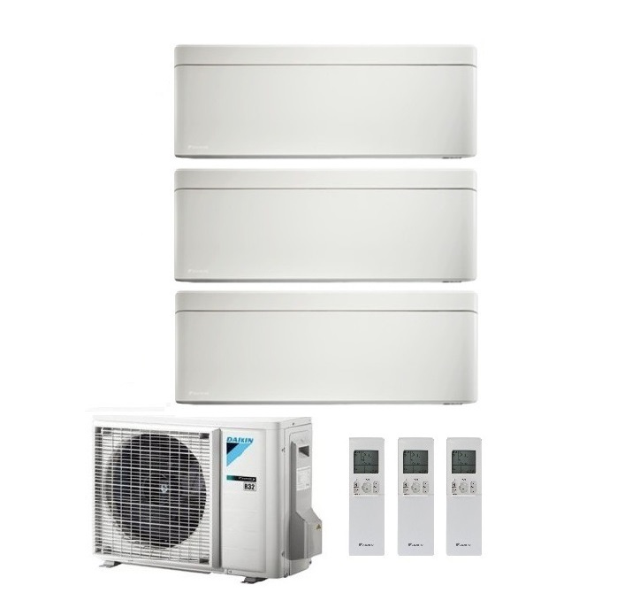 CLIMATIZZATORE CONDIZIONATORE DAIKIN BLUEVOLUTION TRIAL SPLIT INVERTER STYLISH WHITE R-32 WI-FI 9000+12000+12000 CON 3MXM68N - 9+12+12 FTXA-AW -Garanzia Italiana