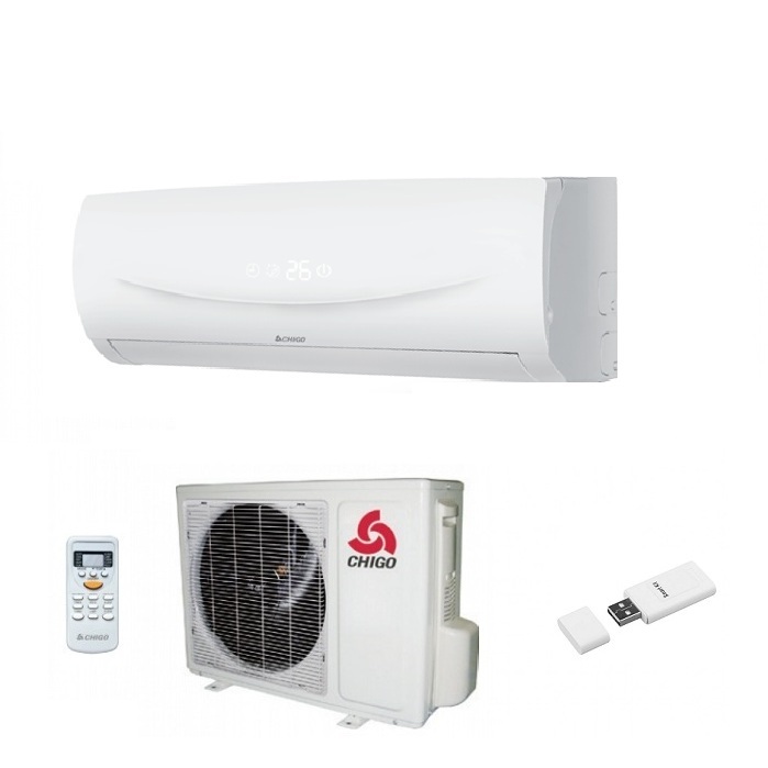 CLIMATIZZATORE CONDIZIONATORE CHIGO INVERTER SERIE MOON R-32 12000 BTU CS-35V3G-1C181AY4 A++ WI-FI DI SERIE
