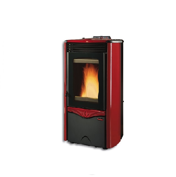 TERMOSTUFA A PELLET LA NORDICA EXTRAFLAME MOD. DUCHESSA IDRO STEEL 12 KW BORDEAUX