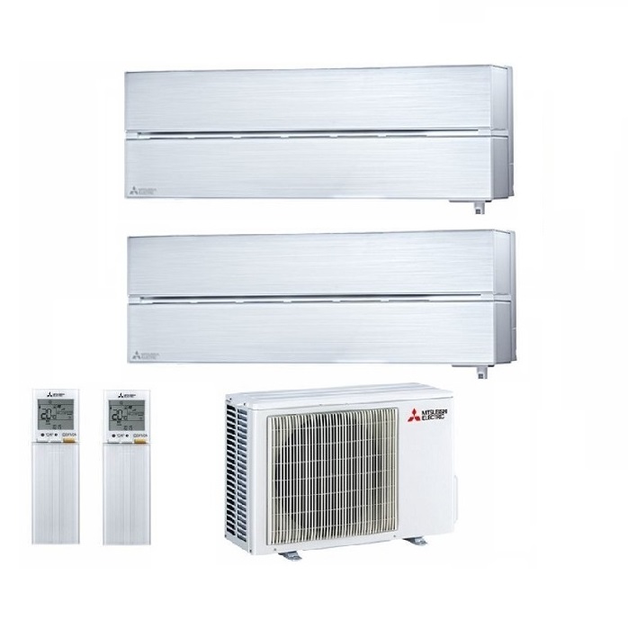 CLIMATIZZATORE CONDIZIONATORE MITSUBISHI ELECTRIC DUAL SPLIT INVERTER MSZ-LN KIRIGAMINE STYLE BIANCO PERLA R-32 12000+12000 con MXZ-2F53VF Wi-Fi NEW 12+12