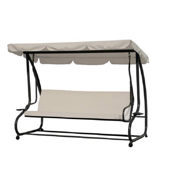 DONDOLO DA GIARDINO A 3 POSTI IN ACCIAIO Mod. SOFA SGANCIO RAPIDO LETTO Cm 230x120x170h Cod.13088