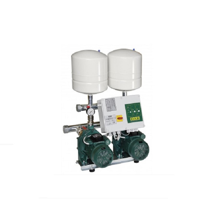 GRUPPO GEMELLARE DI SOLLEVAMENTO CON 2 POMPE  BIGIRANTE DAB MOD. K 45/50 M HP 1,5 MONOFASE