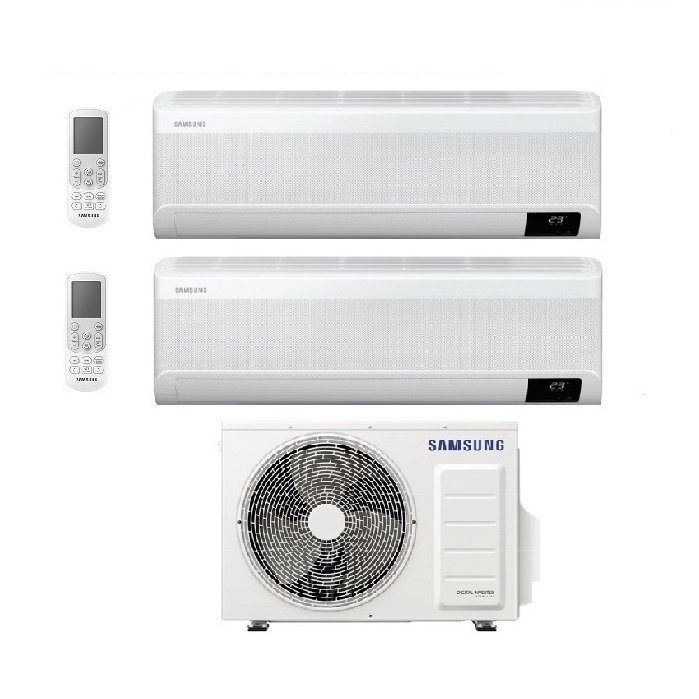 CLIMATIZZATORE CONDIZIONATORE SAMSUNG INVERTER DUAL SPLIT WINDFREE ELITE 12000+12000 BTU con AJ050TXJ R-32 CLASSE A+++ WIFI - NEW 12+12