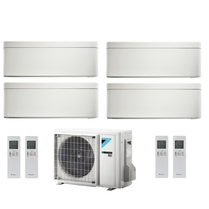 CLIMATIZZATORE CONDIZIONATORE DAIKIN BLUEVOLUTION QUADRI SPLIT INVERTER STYLISH WHITE R-32 WI-FI 7000+7000+9000+9000 CON 4MXM68N 7+7+9+9 FTXA-AW -Garanzia Italiana