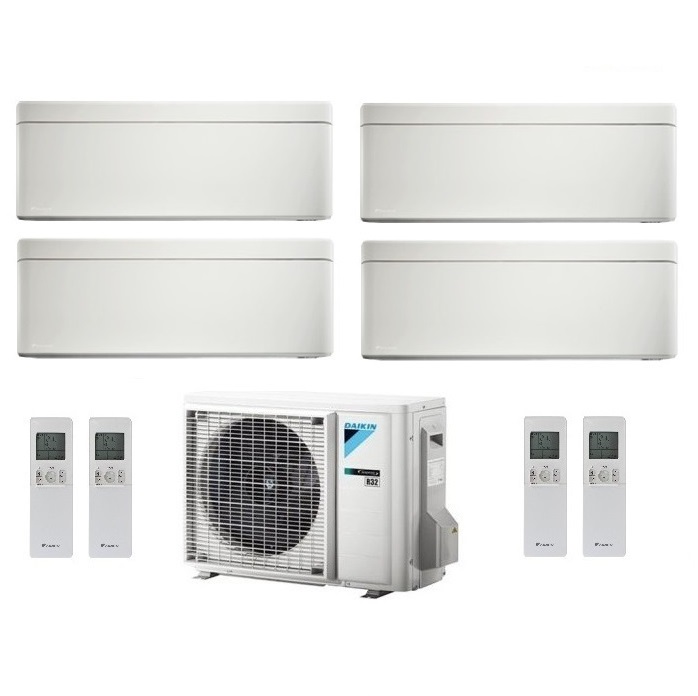 CLIMATIZZATORE CONDIZIONATORE DAIKIN BLUEVOLUTION QUADRI SPLIT INVERTER STYLISH WHITE R-32 WI-FI 7000+7000+7000+18000 CON 4MXM80N 7+7+7+18 FTXA-AW -Garanzia Italiana