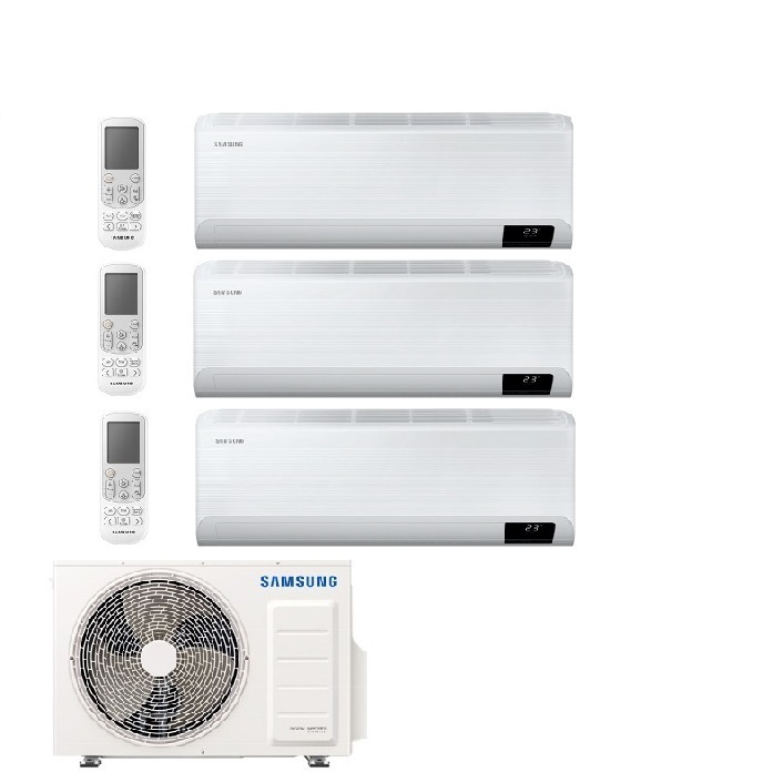 CLIMATIZZATORE CONDIZIONATORE SAMSUNG INVERTER TRIAL SPLIT CEBU WI-FI 9000+12000+18000 con AJ068TXJ R-32 CLASSE A++ WIFI - NEW 9+12+18