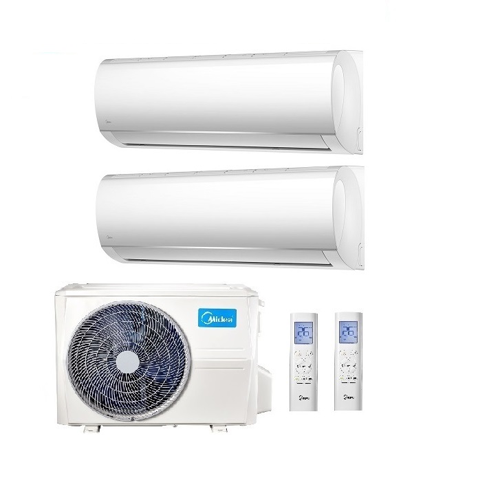 CLIMATIZZATORE CONDIZIONATORE DUAL SPLIT INVERTER MIDEA RIGHT R-32 9000+9000 BTU CON M2OD-18FN8-Q WI-FI OPTIONAL- CLASSE A++ - NEW - 9+9
