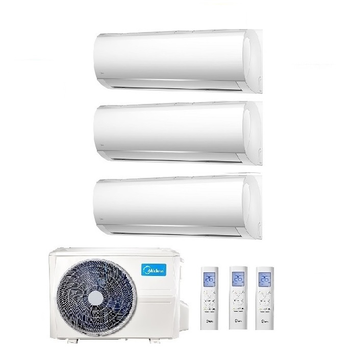 CLIMATIZZATORE CONDIZIONATORE TRIAL SPLIT INVERTER MIDEA RIGHT R-32 9000+9000+12000 BTU CON M3OF-27HFN8-Q WI-FI OPTIONAL- CLASSE A++ - NEW - 9+9+12