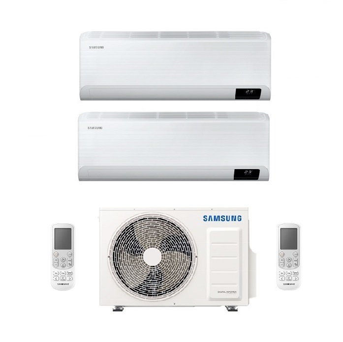 CLIMATIZZATORE CONDIZIONATORE SAMSUNG INVERTER DUAL SPLIT CEBU WI-FI 9000+18000 con AJ050TXJ R-32 CLASSE A+++ WIFI - NEW 9+18