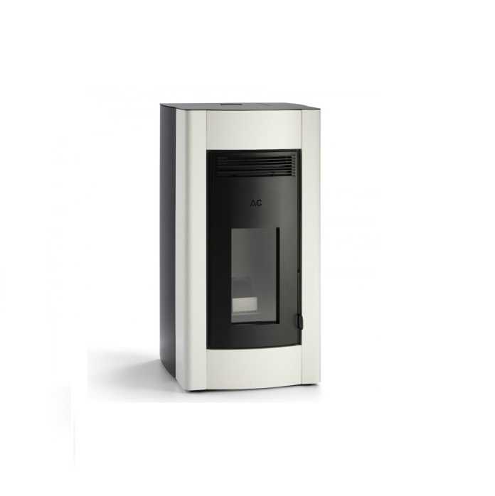 TERMOSTUFA A PELLET AMBIENTE E CALORE MODELLO ALFA20  20 KW - BIANCO