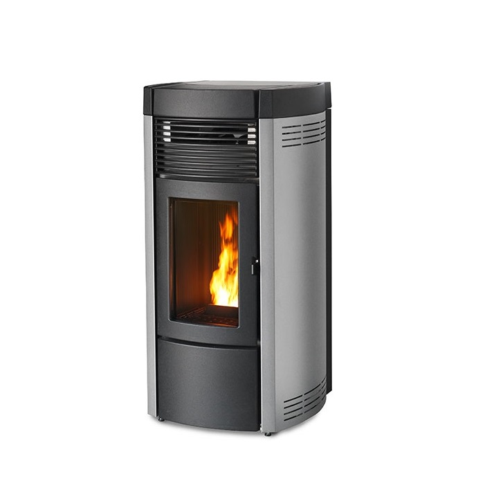 STUFA A PELLET MCZ MUSA HYDROMATIC 18 M2 IN ACCIAIO 18 KW SILVER - 7121039