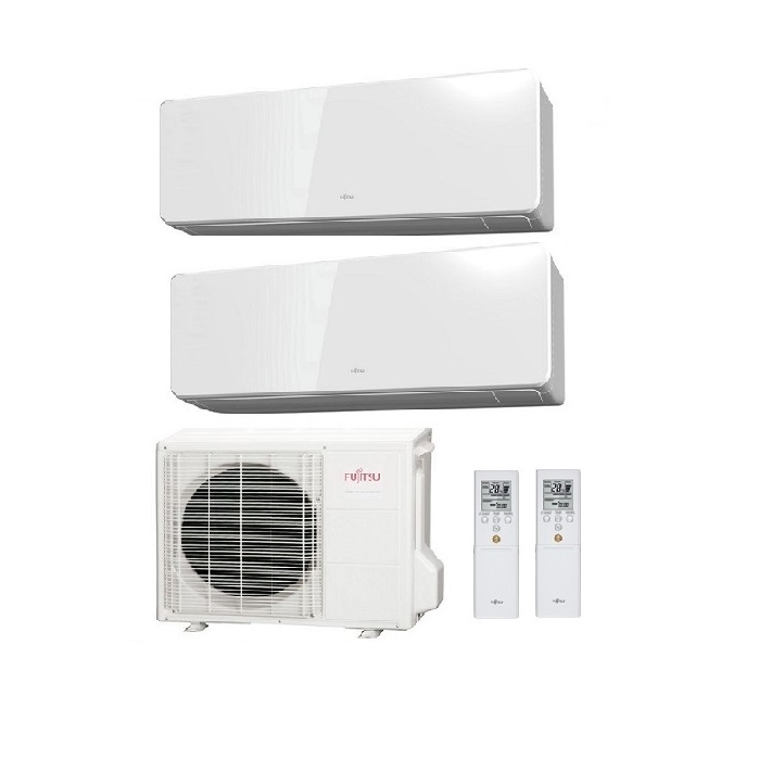 CLIMATIZZATORE CONDIZIONATORE FUJITSU DUAL SPLIT PARETE INVERTER SERIE KG 12000+12000 BTU con AOYG18KBTA2 12+12