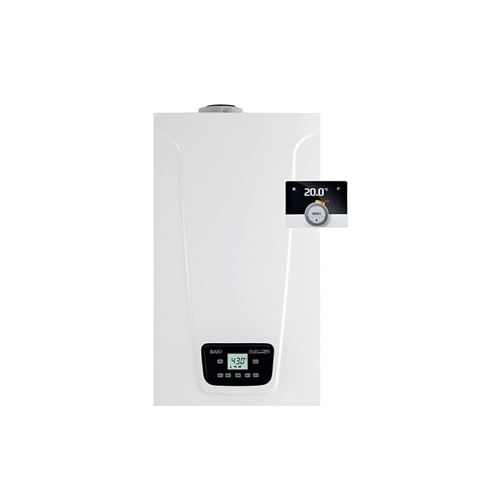 CALDAIA A CONDENSAZIONE BAXI LUNA DUO-TEC E 28 KW LOW NOX METANO/GPL COMPLETA DI KIT SCARICO FUMI - NEW