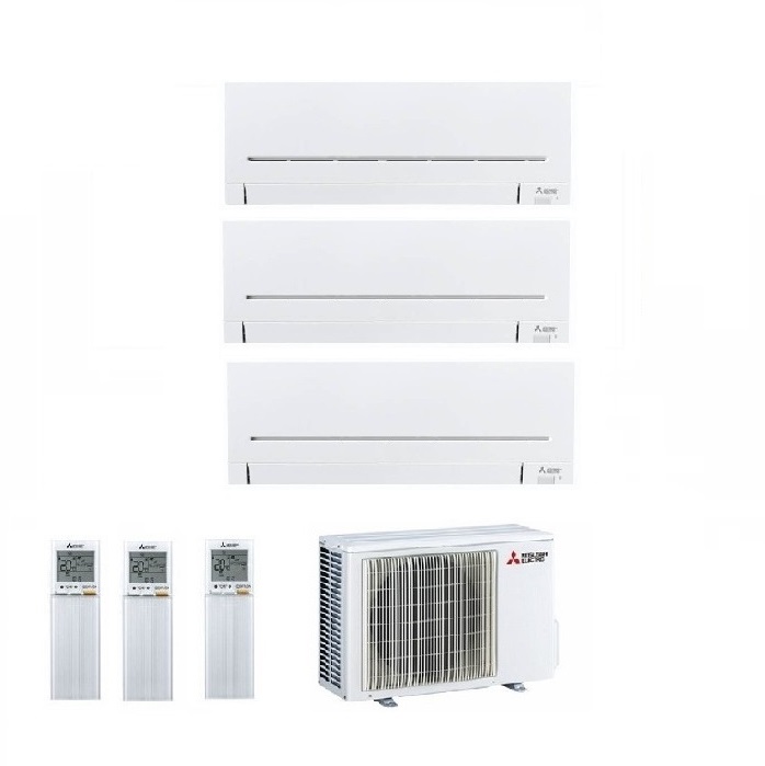 CLIMATIZZATORE CONDIZIONATORE MITSUBISHI ELECTRIC TRIAL SPLIT INVERTER MSZ-AP_VGK R-32 9000+9000+18000 CON MXZ-3F68VF A++ WI-FI INCLUSO - NEW 9+9+18