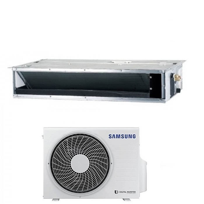 CLIMATIZZATORE CONDIZIONATORE SAMSUNG INVERTER CANALIZZABILE MEDIA PREVALENZA R-32 36000 BTU AC100RNMDKG TRIFASE CLASSE A+-A+ CON COMANDO A FILO INCLUSO - NEW
