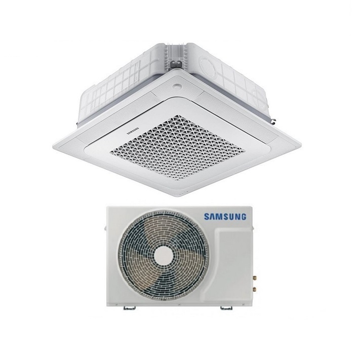 CLIMATIZZATORE CONDIZIONATORE SAMSUNG MINI  CASSETTA A 4 VIE WINDFREE  INVERTER R32 9000 BTU AC026RNNDKG/EU CON COMANDO E PANNELLO INCLUSO
