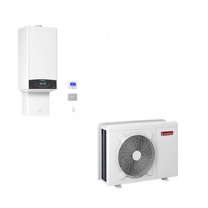 ARISTON GENUS ONE HYBRYD NET 35/4 KW COMPLETA DI KIT SCARICO FUMI CALDAIA A CONDENSAZIONE CON POMPA DI CALORE INTEGRATA  – SISTEMA IBRIDO