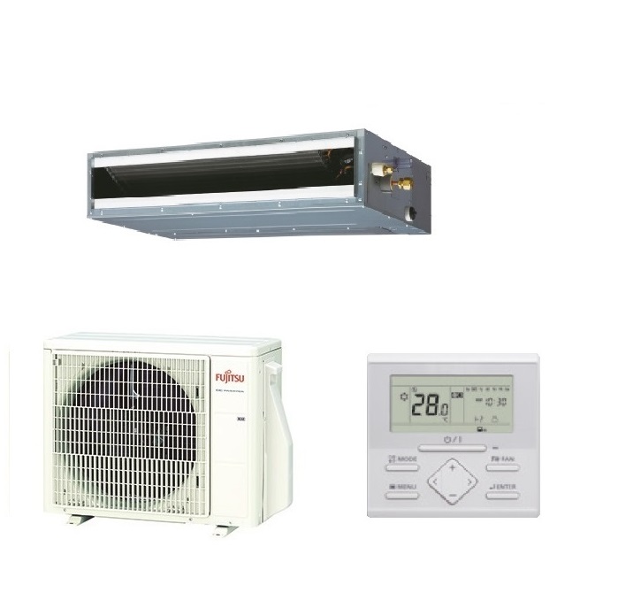 CLIMATIZZATORE CONDIZIONATORE FUJITSU SPLIT CANALIZZABILE INVERTER SERIE KL ECO 18000 BTU R-32 3NGF89125 ARXG18KLLAP A+ CON COMANDO A FILO INCLUSO NEW