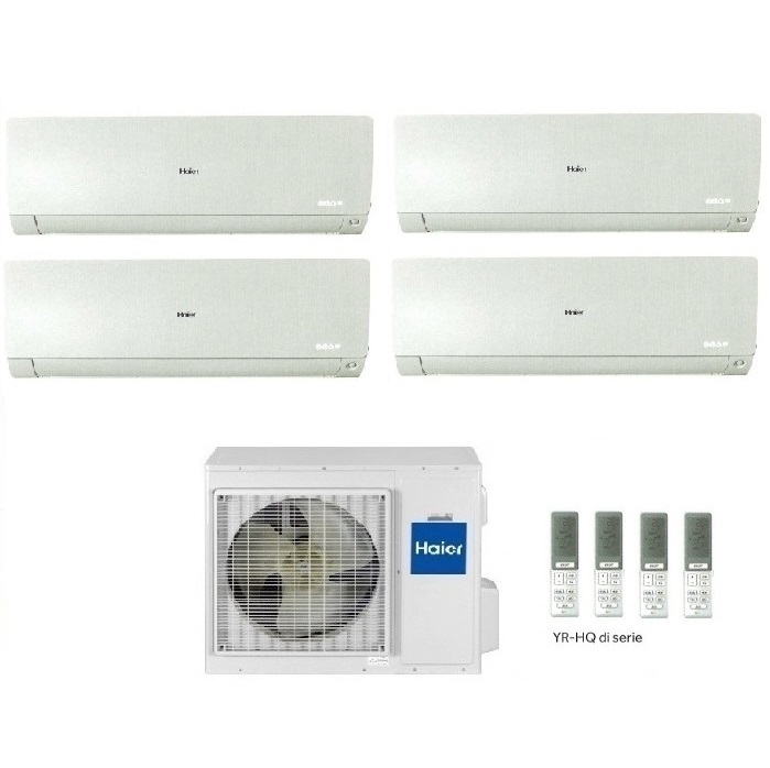 CLIMATIZZATORE CONDIZIONATORE HAIER QUADRI SPLIT INVERTER FLEXIS PLUS WHITE R-32 7000+12000+12000+15000 CON 4U75S2SR3FA WI-FI hOn NEW 7+12+12+15
