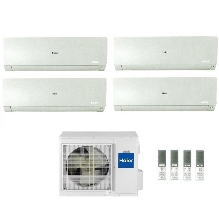 CLIMATIZZATORE CONDIZIONATORE HAIER QUADRI SPLIT INVERTER FLEXIS PLUS WHITE R-32 9000+9000+9000+12000 CON 4U85S2SR3FA WI-FI hOn NEW - 9+9+9+12