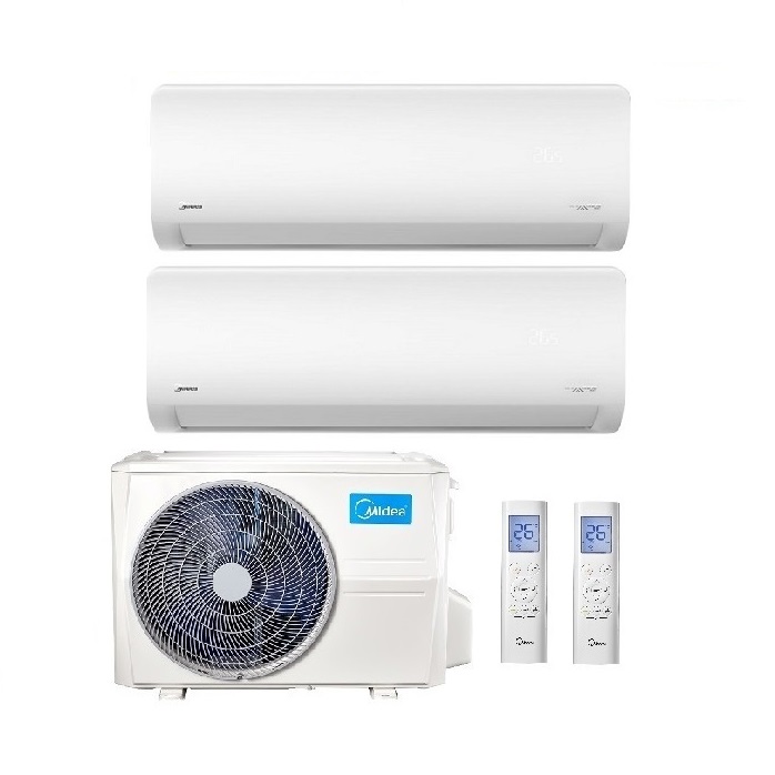 CLIMATIZZATORE CONDIZIONATORE DUAL SPLIT INVERTER MIDEA XTREME R-32 12000+18000 BTU 12+18 CON M2OD-18HFN8-Q WI-FI INCLUSO NEW