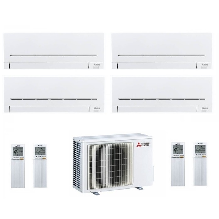CLIMATIZZATORE CONDIZIONATORE MITSUBISHI ELECTRIC QUADRI SPLIT INVERTER MSZ-AP_VGK R-32 7000+7000+7000+9000 CON MXZ-4F80VF A++ WI-FI INCLUSO - NEW 7+7+7+9
