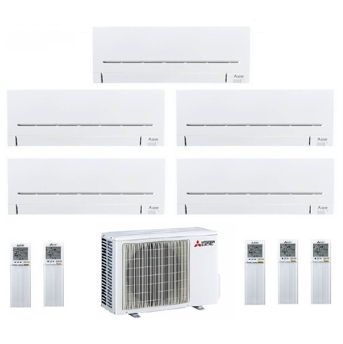 CLIMATIZZATORE CONDIZIONATORE MITSUBISHI ELECTRIC PENTA SPLIT INVERTER MSZ-AP_VGK R-32 7000+7000+7000+7000+9000 CON MXZ-5F102VF A++ WI-FI INCLUSO - NEW 7+7+7+7+9