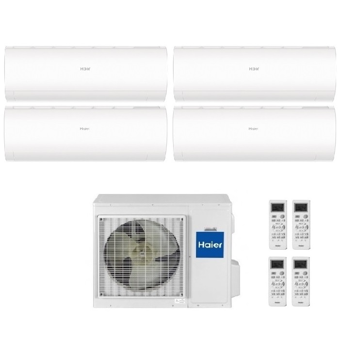 CLIMATIZZATORE CONDIZIONATORE HAIER QUADRI SPLIT INVERTER PEARL R-32 9000+9000+9000+12000 CON 4U75S2SR5FA WI-FI hOn - NEW - 9+9+12