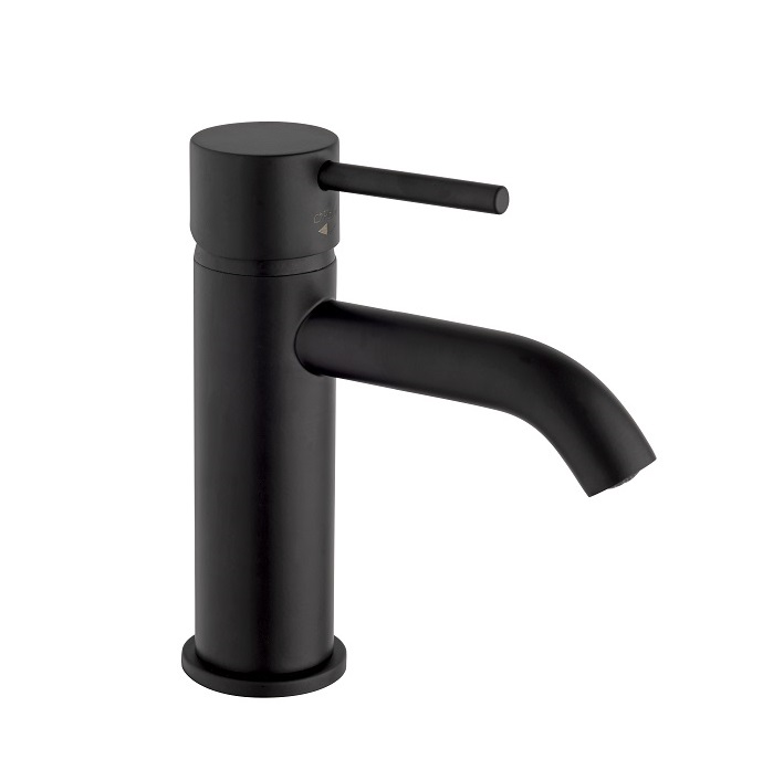 PAINI MISCELATORE MONOFORO LAVABO COX OPEN 78YO211O CON SCARICO - NERO OPACO