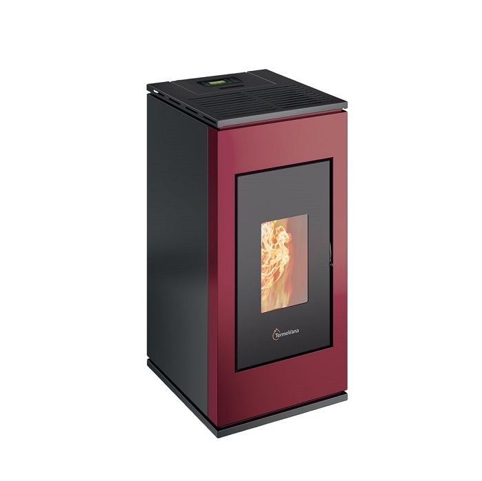 STUFA A PELLET 8,2 KW TERMOVANA SOFIA 9.0 ROSSA - COD. 2000054012