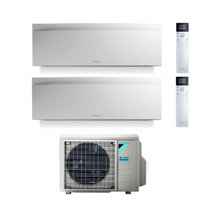 CLIMATIZZATORE CONDIZIONATORE DAIKIN DUAL SPLIT INVERTER serie 3 FTXJ R-32 EMURA III BIANCO Bluevolution 7000+7000 con 2MXM50N9 WI-FI INCLUSO - NEW -7+7