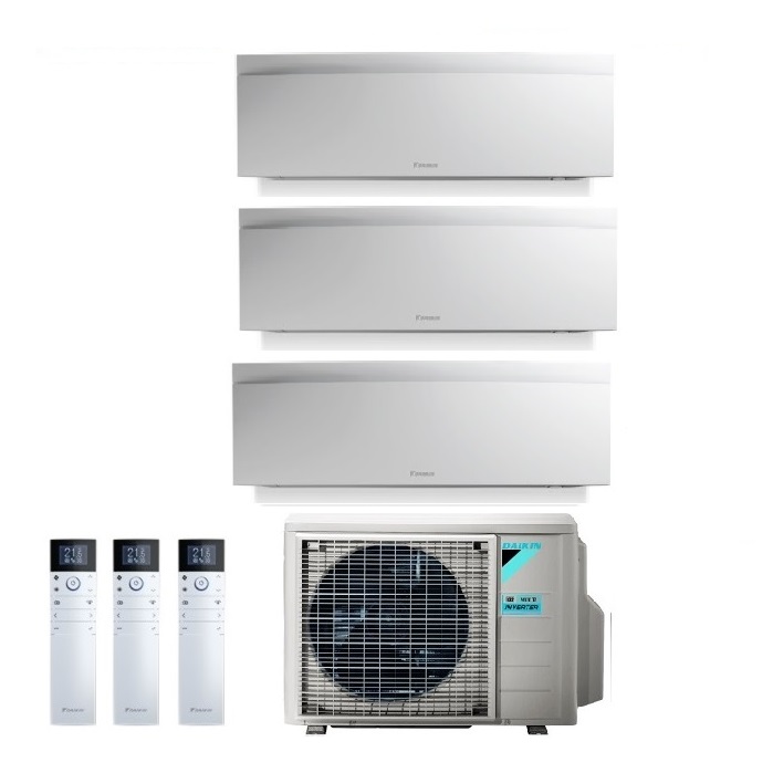 CLIMATIZZATORE CONDIZIONATORE DAIKIN TRIAL SPLIT INVERTER serie 3 FTXJ R-32 EMURA III BIANCO Bluevolution 7000+7000+7000 con 3MXM68N9 WI-FI INCLUSO - NEW -7+7+7