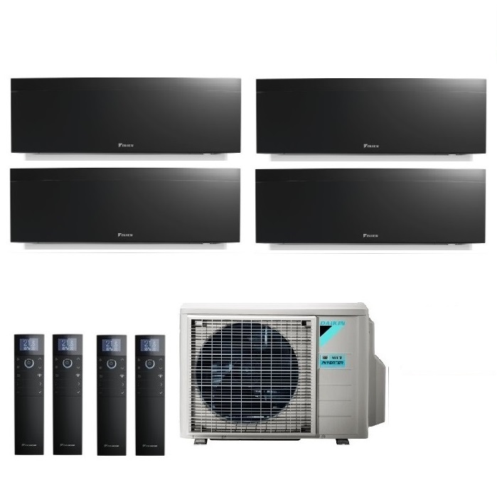 CLIMATIZZATORE CONDIZIONATORE DAIKIN QUADRI SPLIT INVERTER serie 3 FTXJ R-32 EMURA III NERO Bluevolution 7000+7000+9000+9000 con 4MXM68N9 WI-FI INCLUSO - NEW -7+7+9+9