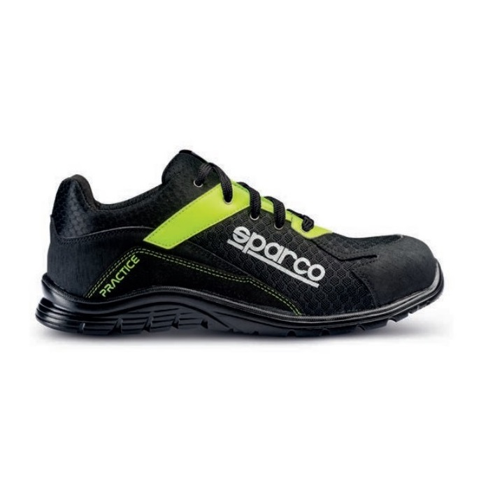 SCARPE ANTINFORTUNISTICA SPARCO TEAMWORK PRACTICE JOS S1P SRC COLORE NERO/GIALLO FLUO - cod. 07517NRGF - NEW