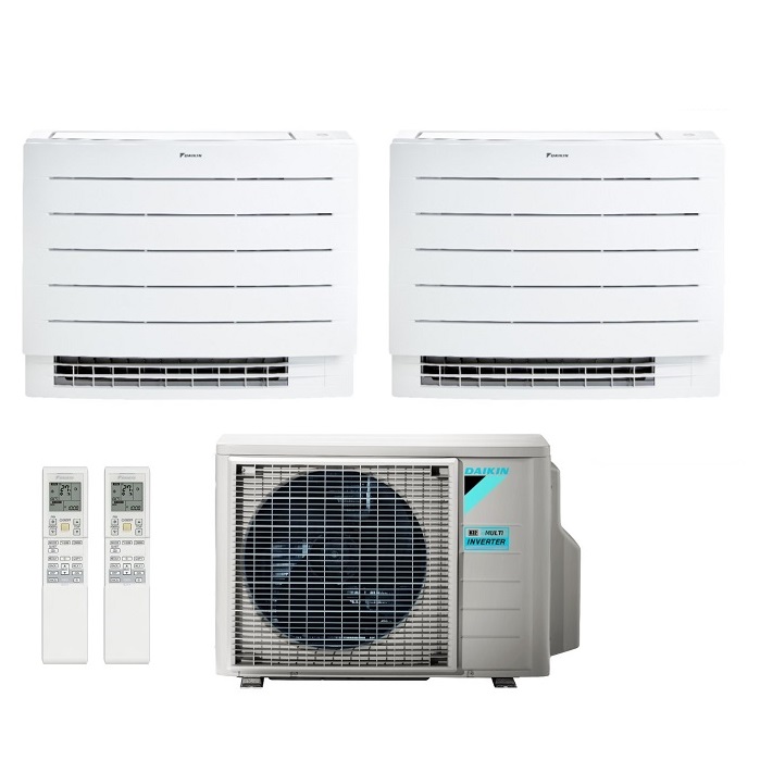 CLIMATIZZATORE CONDIZIONATORE DAIKIN A PAVIMENTO DUAL SPLIT SERIE PERFERA FVXM-A 9000+9000 CON 2MXM40M/N R-32 WI-FI INTEGRATO 9+9 CON TELECOMANDO AD INFRAROSSI INCLUSO GARANZIA ITALIANA - NEW