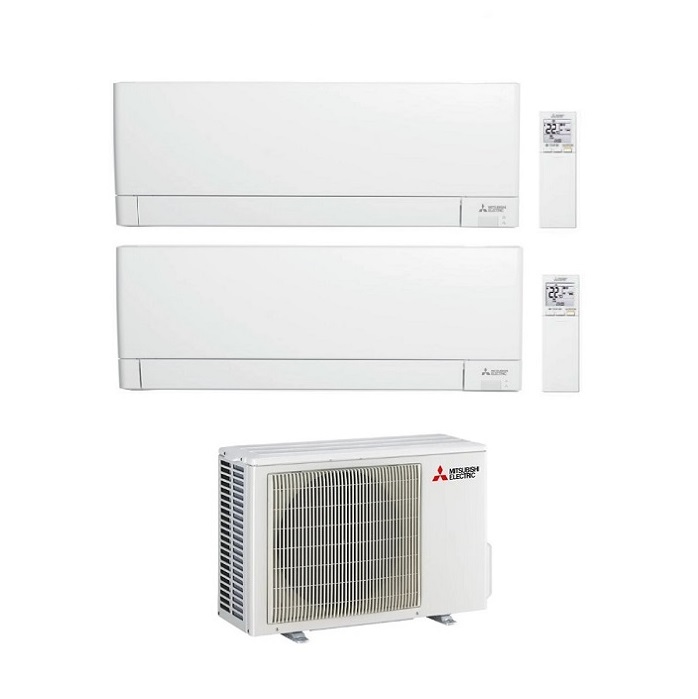 CLIMATIZZATORE CONDIZIONATORE MITSUBISHI ELECTRIC DUAL SPLIT INVERTER LINEA PLUS SERIE MSZ-AY 9000+9000 BTU CON MXZ-2F42VF WI-FI INTEGRATO R-32 9+9 A++