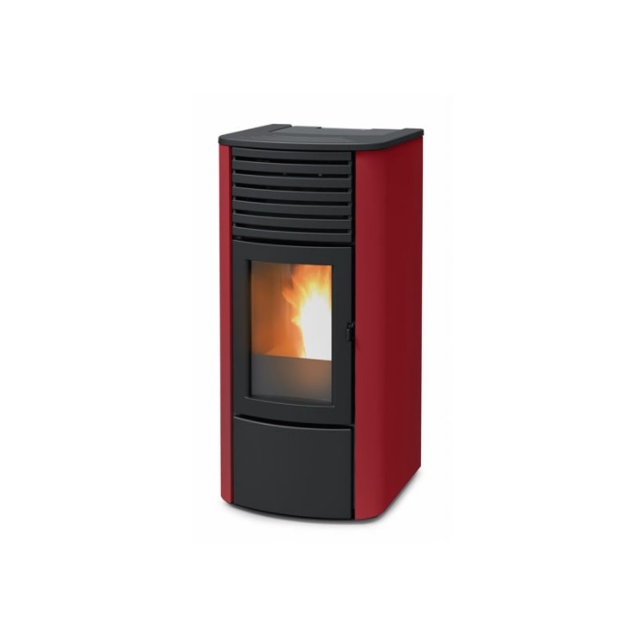 TERMOSTUFA A PELLET MCZ CLIO HYDRO 16 IN GHISA E ACCIAIO – 16 KW BORDEAUX