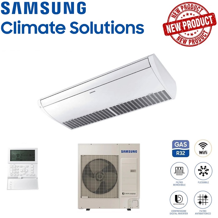 CLIMATIZZATORE CONDIZIONATORE SAMSUNG INVERTER SOFFITTO 48000 BTU AC140RNCDKG/EU MONOFASE R-32 WI-FI OPTIONAL CLASSE A++/A+ CON COMANDO A FILO INCLUSO - NOVITÀ
