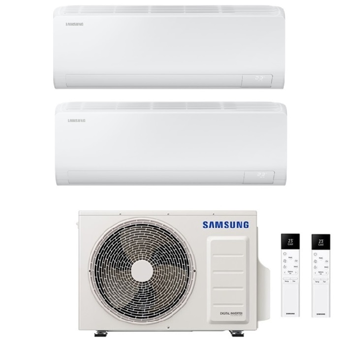 CONDIZIONATORE SAMSUNG INVERTER DUAL SPLIT CEBU S2 WI-FI 9000+9000 con AJ040TXJ R-32 CLASSE A+++ WIFI - NEW 9+9