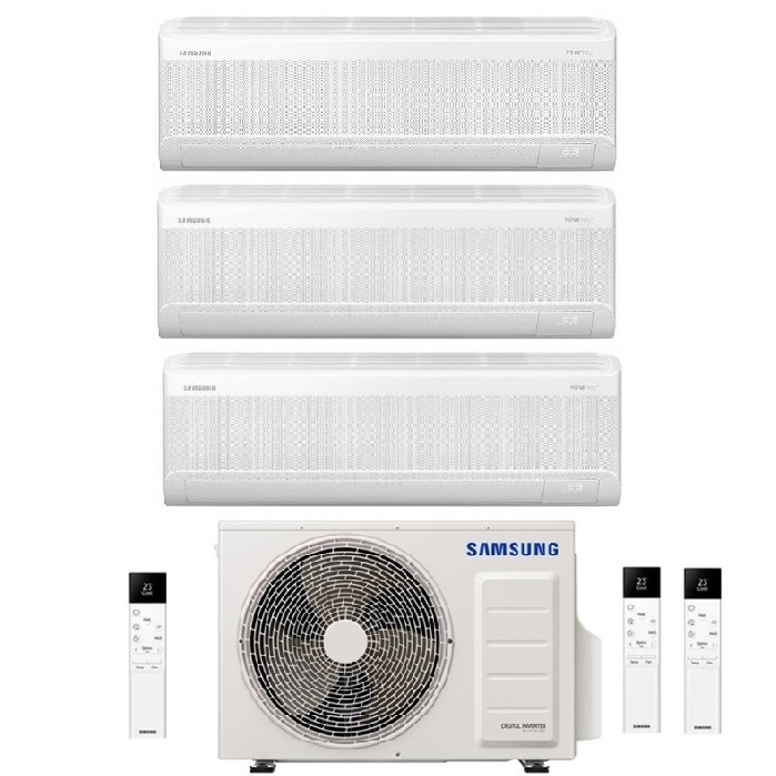 CONDIZIONATORE SAMSUNG INVERTER TRIAL SPLIT WINDFREE AVANT S2 7000+12000+12000 con AJ068TXJ R-32 CLASSE A+++ WIFI - NEW 7+12+12