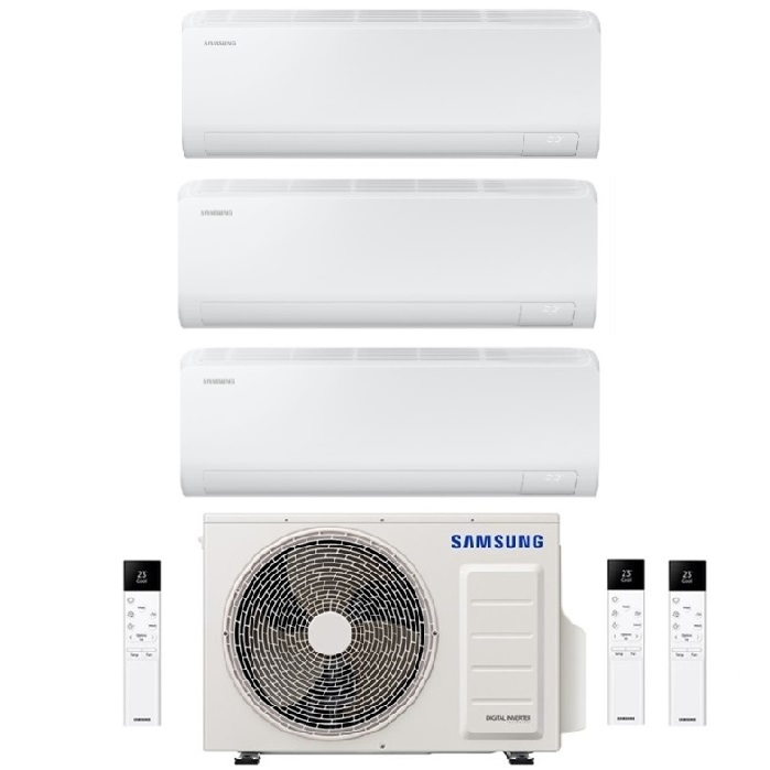 CONDIZIONATORE SAMSUNG INVERTER TRIAL SPLIT CEBU S2 WI-FI 7000+7000+18000 con AJ068TXJ R-32 CLASSE A++ WIFI - NEW 7+7+18