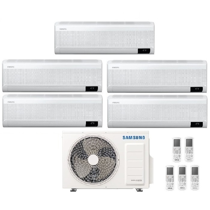 CONDIZIONATORE SAMSUNG INVERTER PENTA SPLIT WINDFREE AVANT S2 9000+12000+12000+12000+12000 con AJ100TXJ R-32 CLASSE A++ WIFI - NEW 9+12+12+12+12