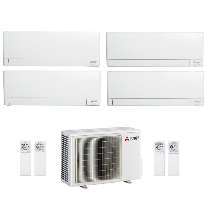 CLIMATIZZATORE CONDIZIONATORE MITSUBISHI ELECTRIC QUADRI SPLIT INVERTER LINEA PLUS SERIE MSZ-AY 9000+9000+12000+12000 BTU CON MXZ-4F80VF WI-FI INTEGRATO R-32 9+9+12+12